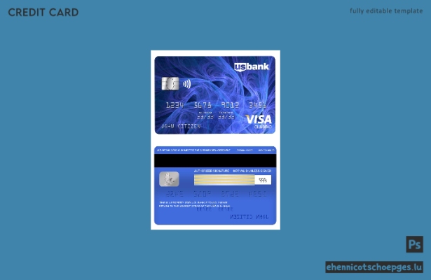 USA U.S. Bank Visa Classic Card Beispielvorschau
